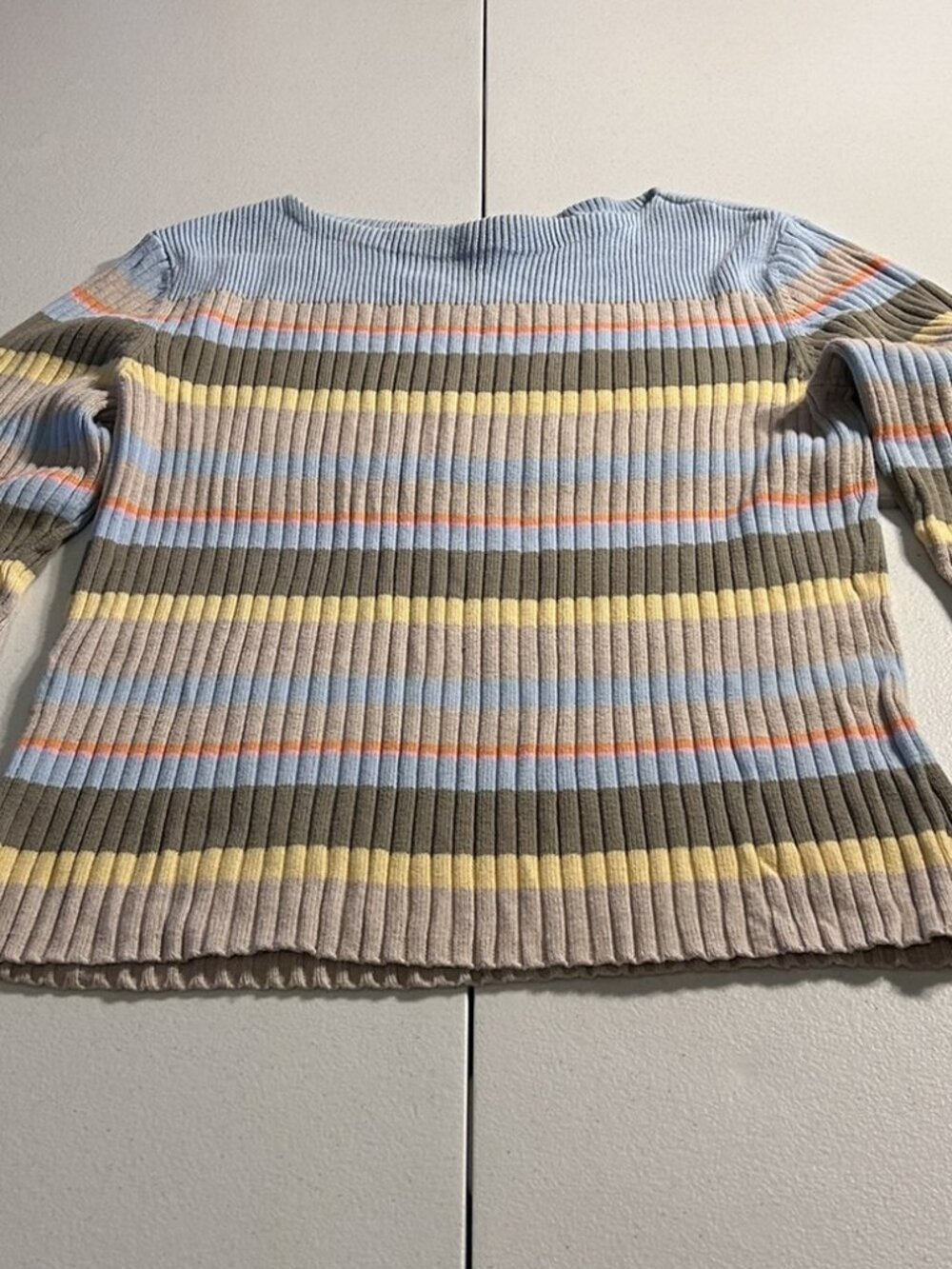 Tommy Hilfiger Jeans Striped Ribbed Knit Sweater - Size L